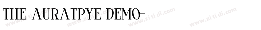 the auratpye demo字体转换